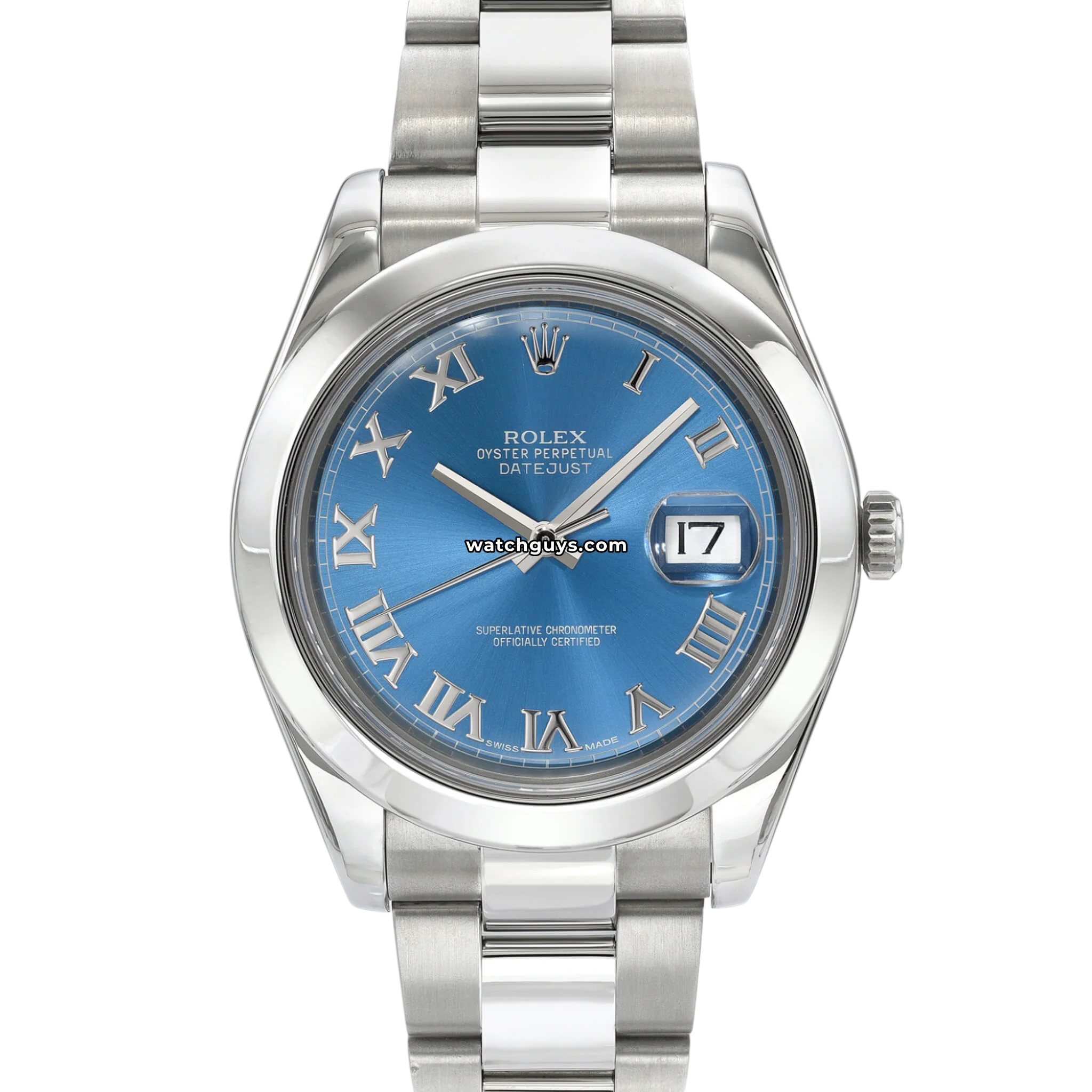 Rolex Datejust 116300 Azzurro Blue 41mm Stainless Steel Oyster