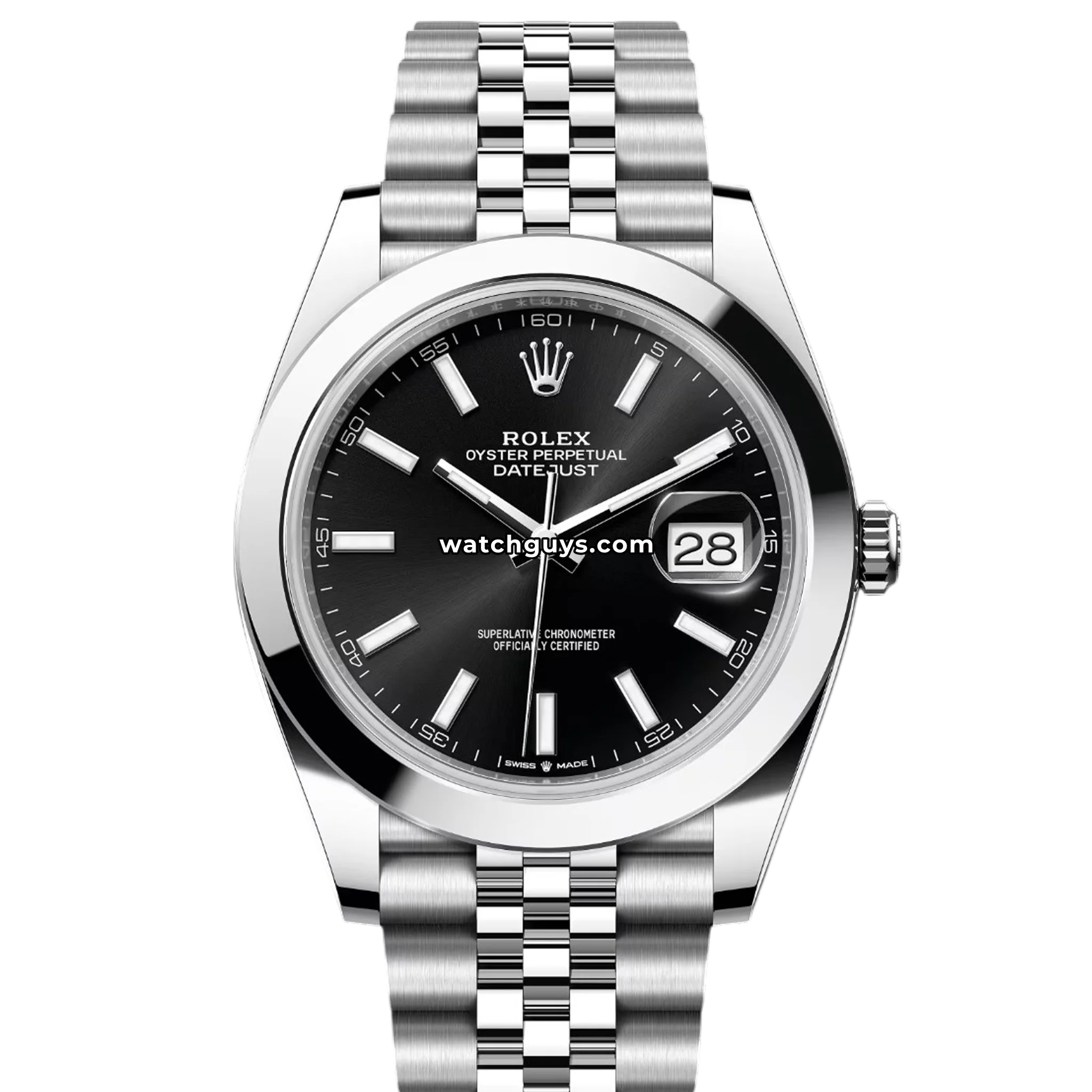 Rolex Datejust 126300 Black Index Jubilee 41mm – WatchGuys