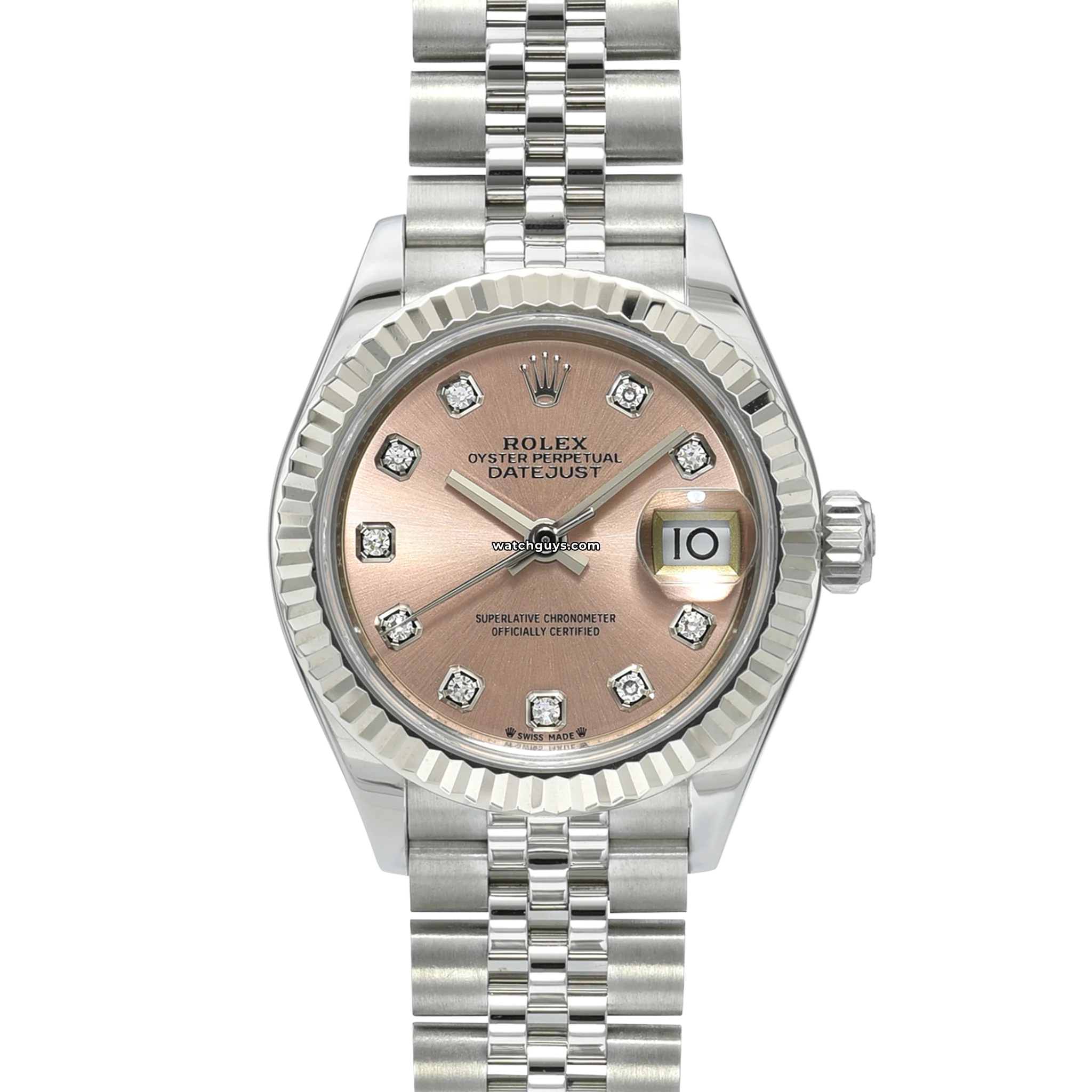 Rolex Datejust 279174 Pink Diamond 28mm Stainless Steel