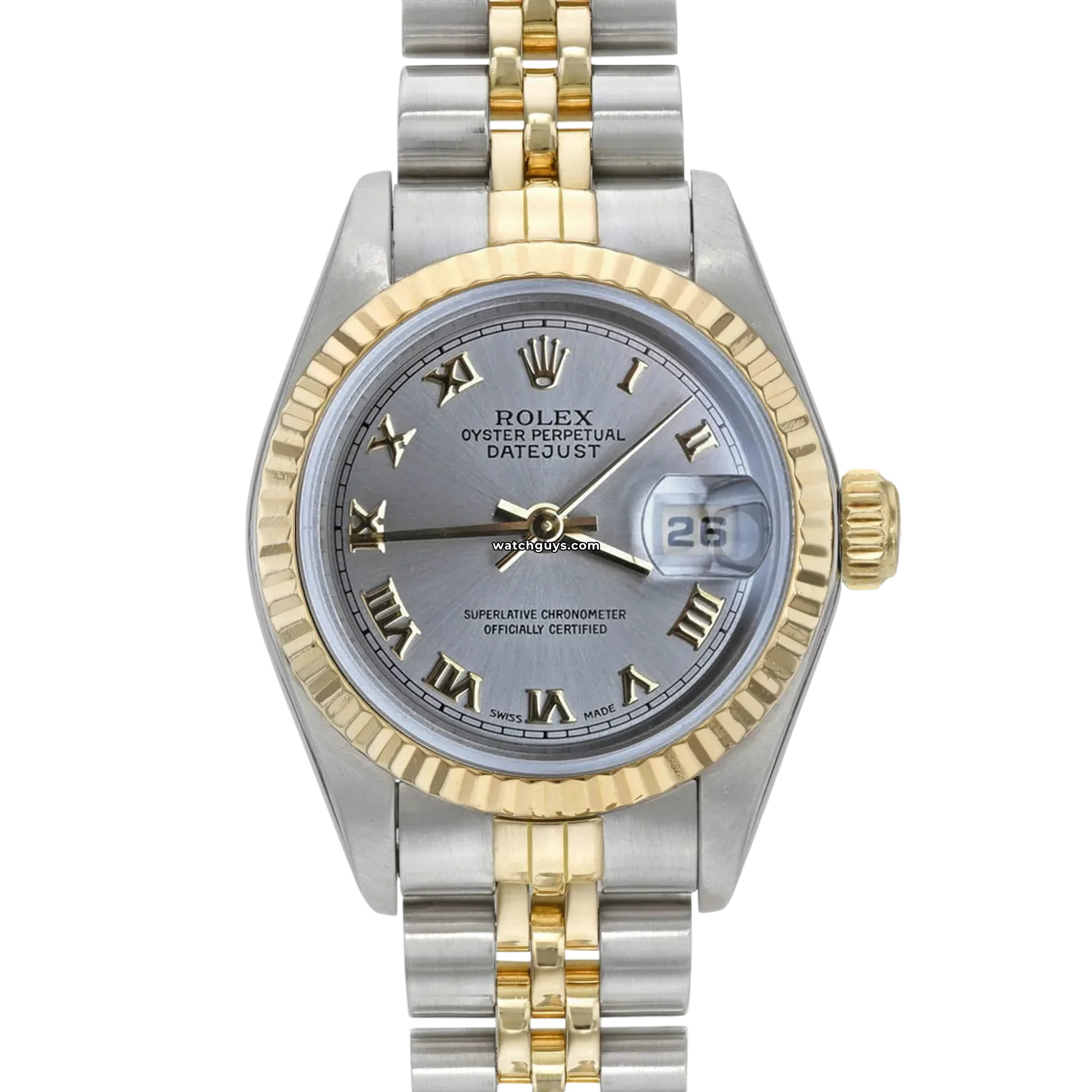 Rolex Datejust 69173 Silver Roman Two Tone - 100% Authentic