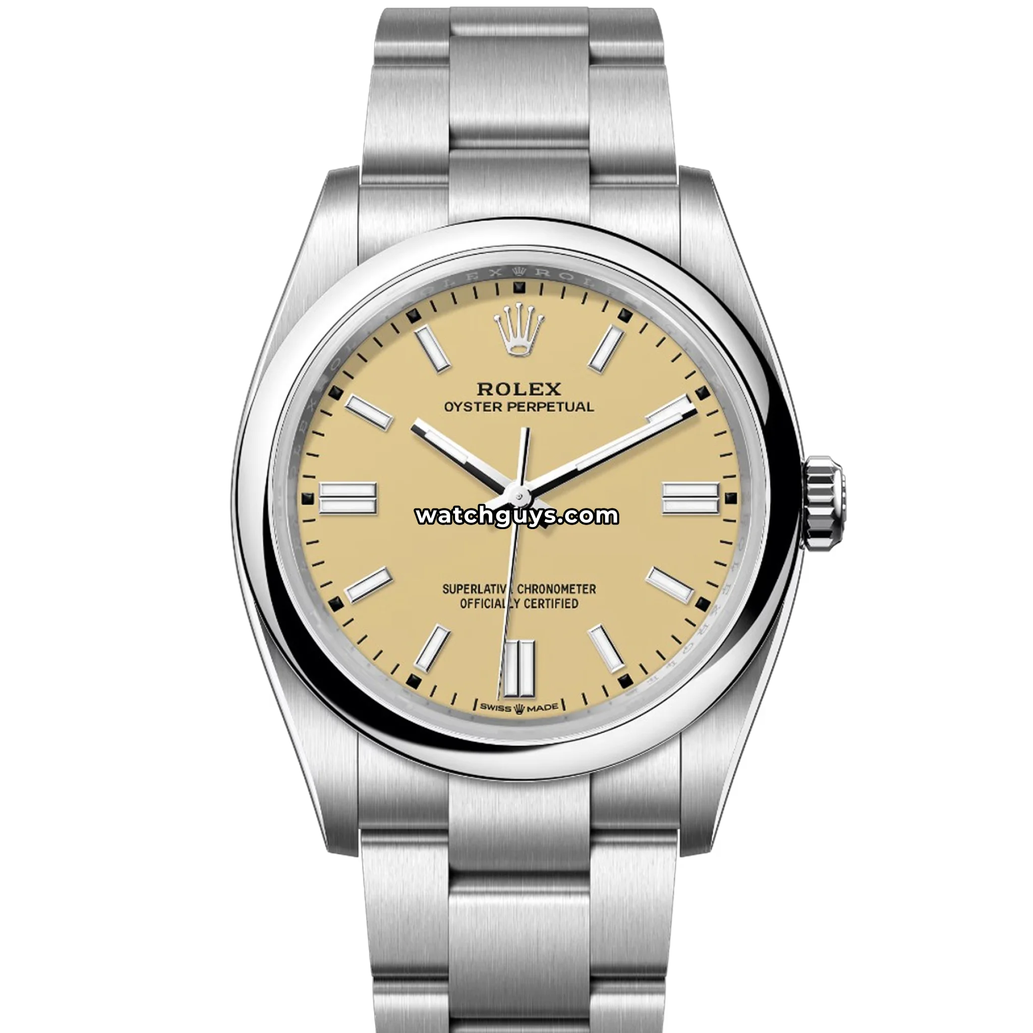 Rolex Oyster Perpetual 126000 Beige Dial 36mm Stainless Steel