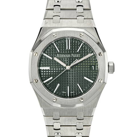 Audemars Piguet Royal Oak Selfwinding 15510ST.OO.1320ST.09 in steel with a khaki green Grande Tapisserie dial