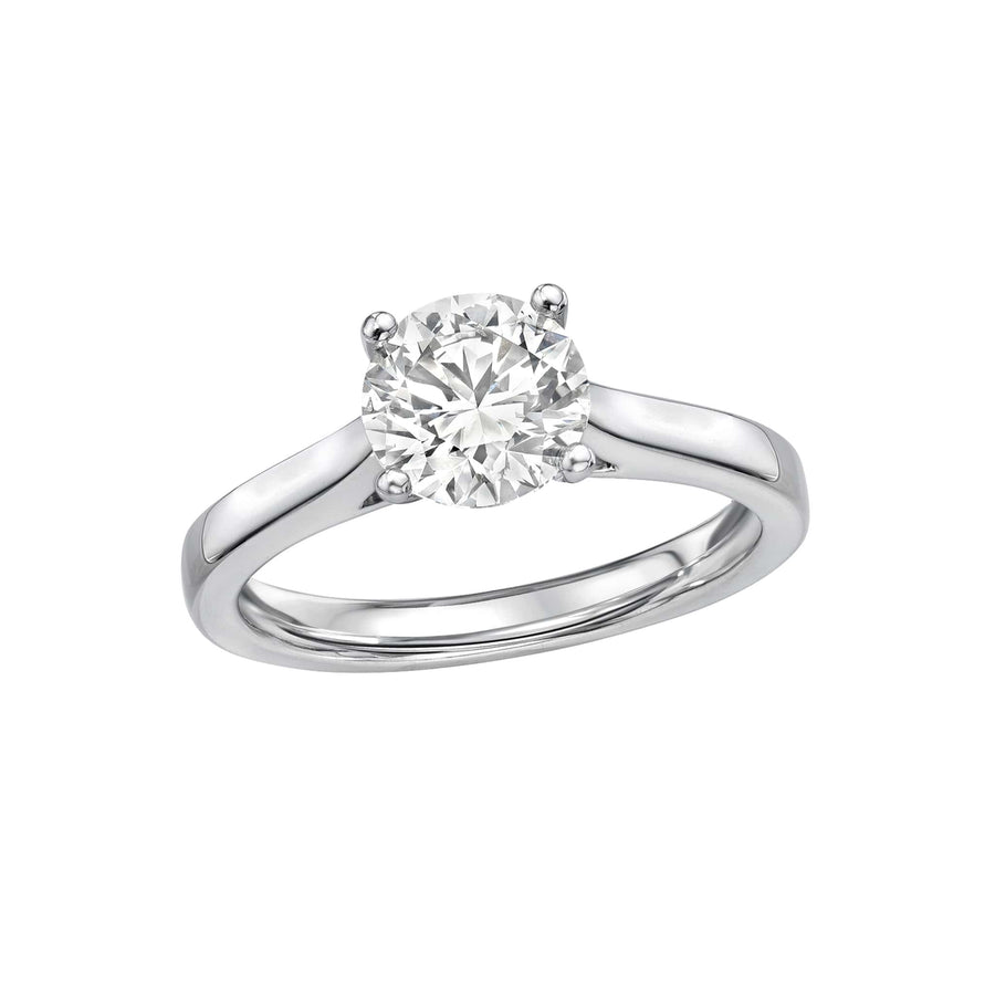 Solitaire Diamond Engagement Ring 1.29 Carat 14K White Gold