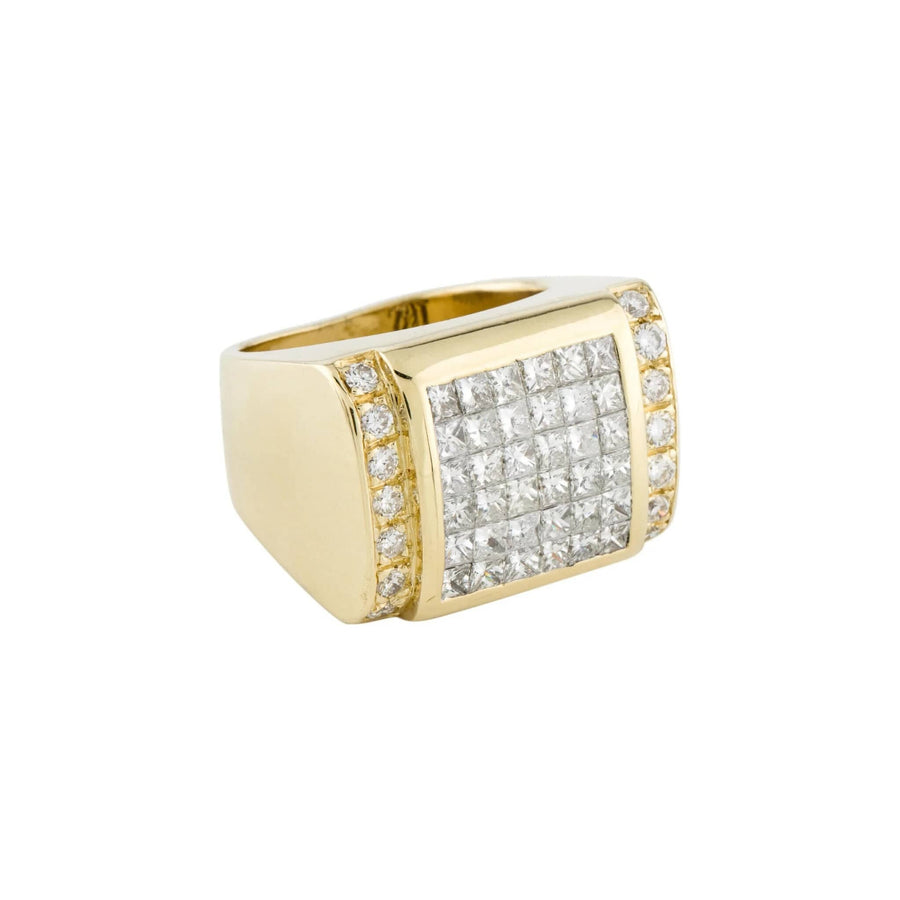 Princess Cut Diamond Ring 18K Yellow Gold