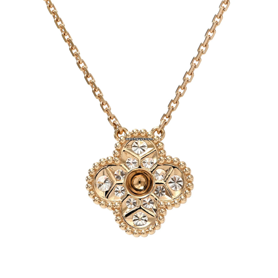 Van Cleef & Arpels Vintage Alhambra Pendant Diamond Motif