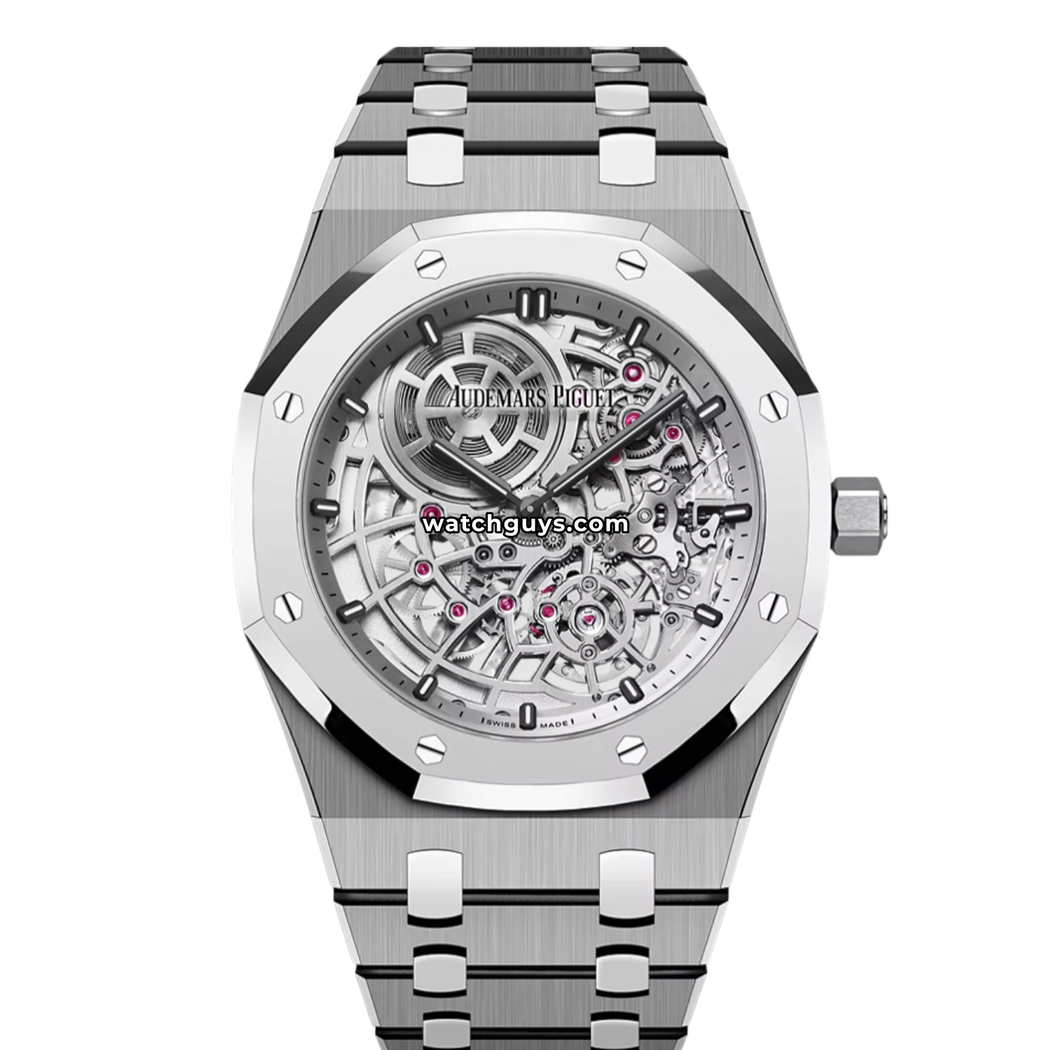 Audemars Piguet Royal Oak Openworked reference 16204BC in white gold with skeletonized movement product photo from WatchGuys