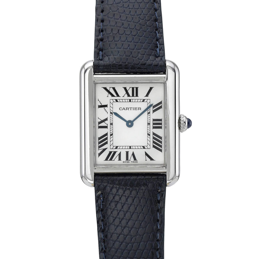 Cartier Tank Solo 2716 Stainless Steel with Lizard Grey Strap – WatchGuys