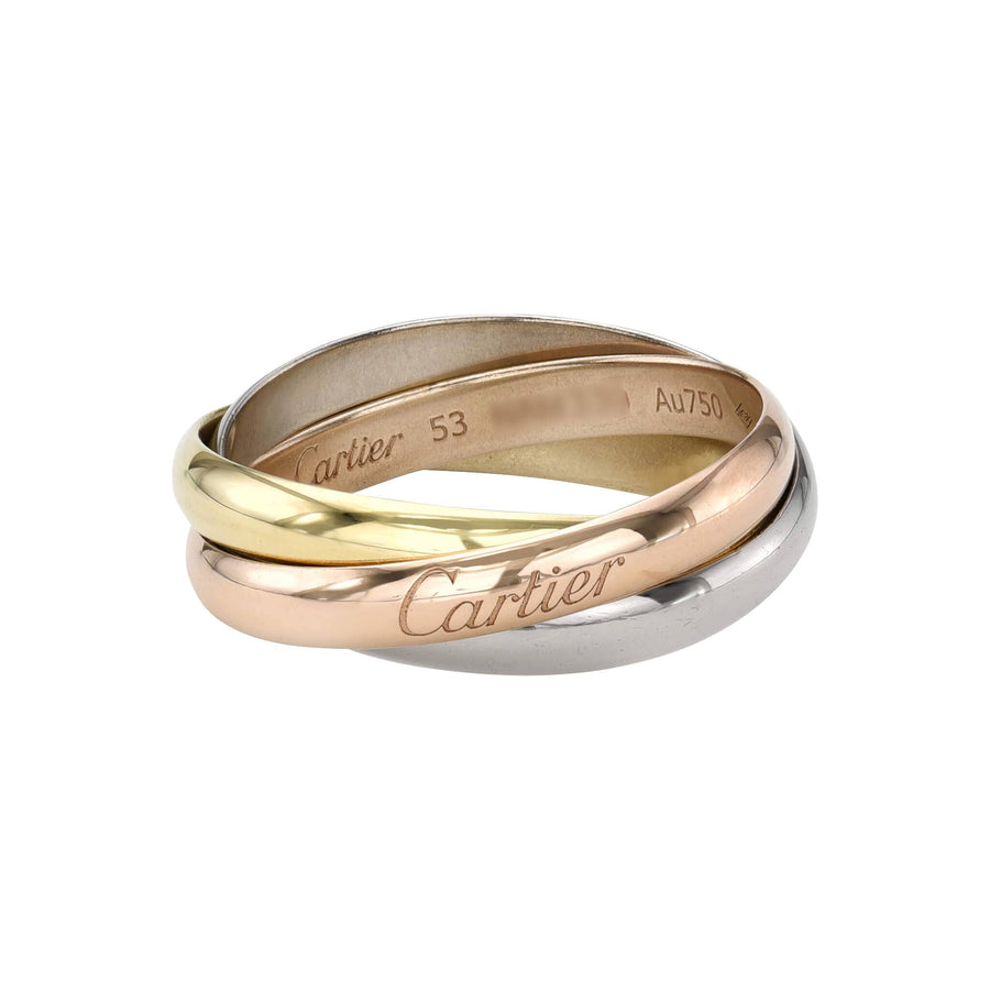 CARTIER Trinity Ring in 18K Tri-Color Gold - $3.5K Appraisal Value w/
