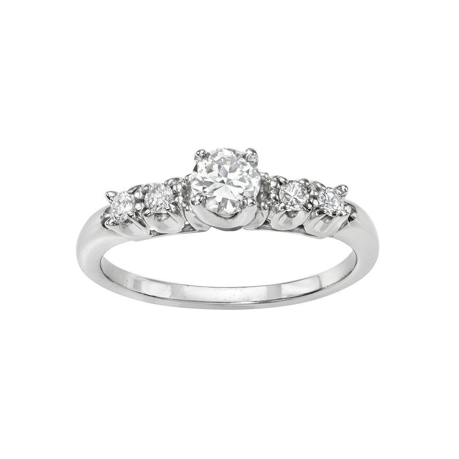 Diamond Engagement Ring .50 Carat 14K White Gold