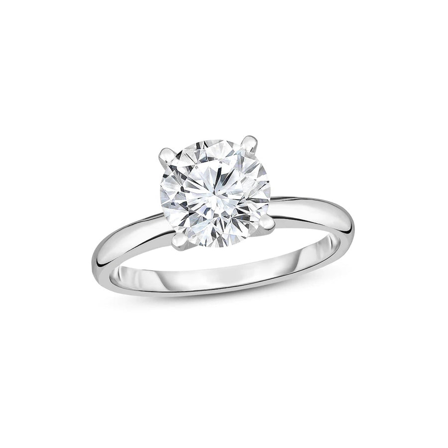 Solitaire Diamond Engagement Ring 2.35 Carat 14K White Gold GIA Certified