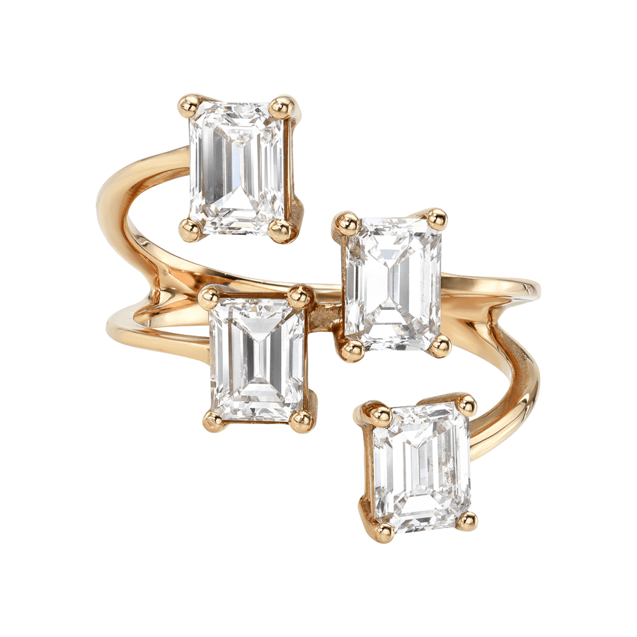 Emerald Cut Diamond Ring 2.28 Carat TW 18k Rose Gold GIA