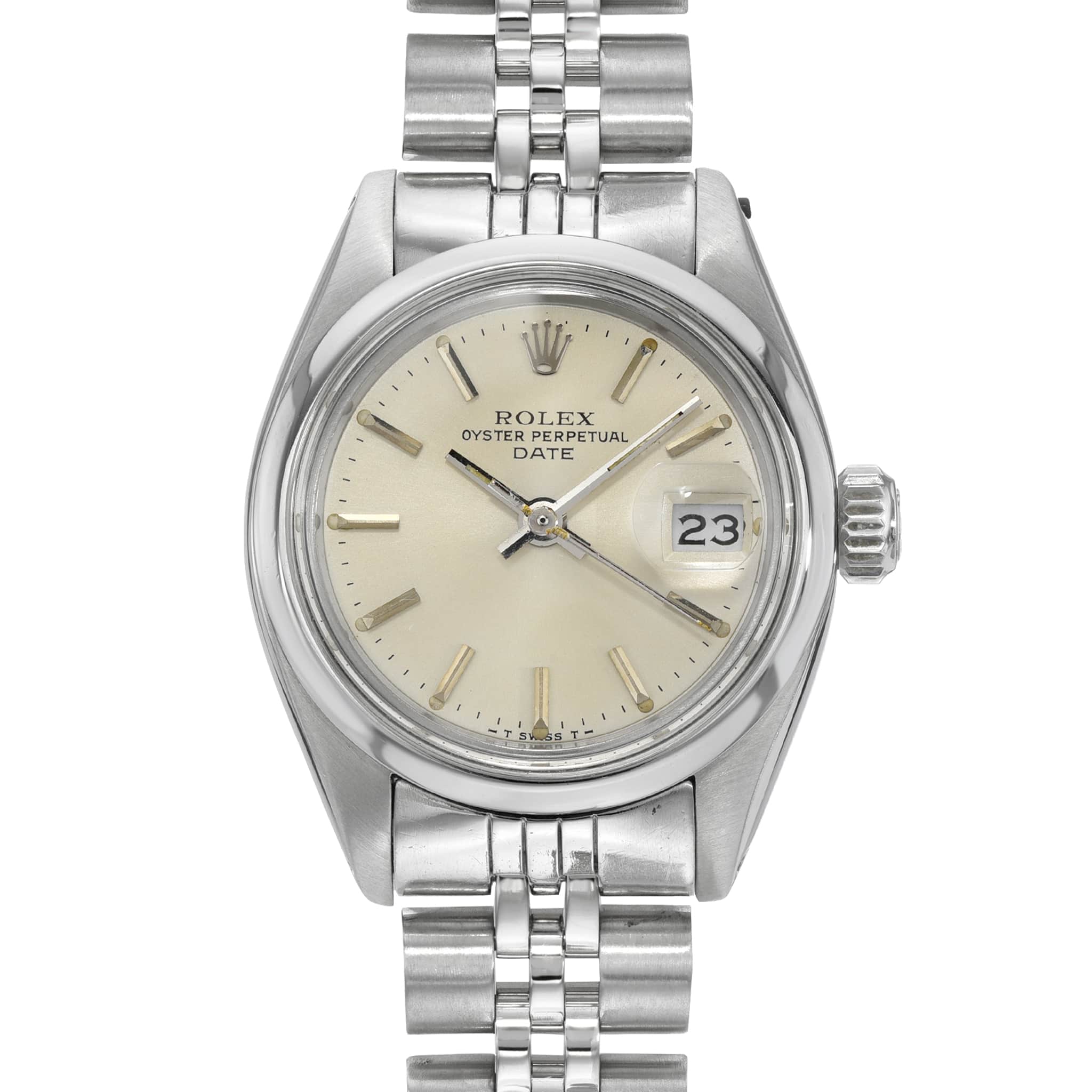 Rolex Date 6916 - Ladies Rolex Silver Dial Jubilee 26mm – WatchGuys
