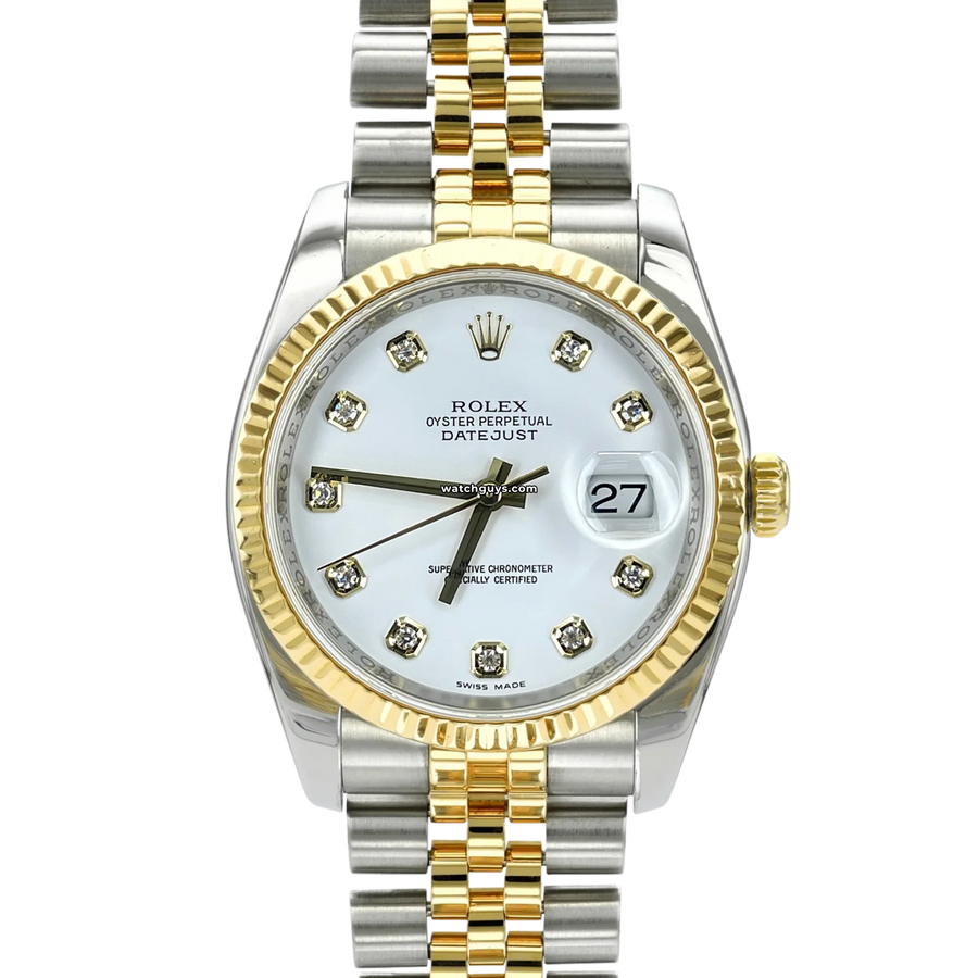 Rolex Datejust 116233 White Diamond Jubilee Watches