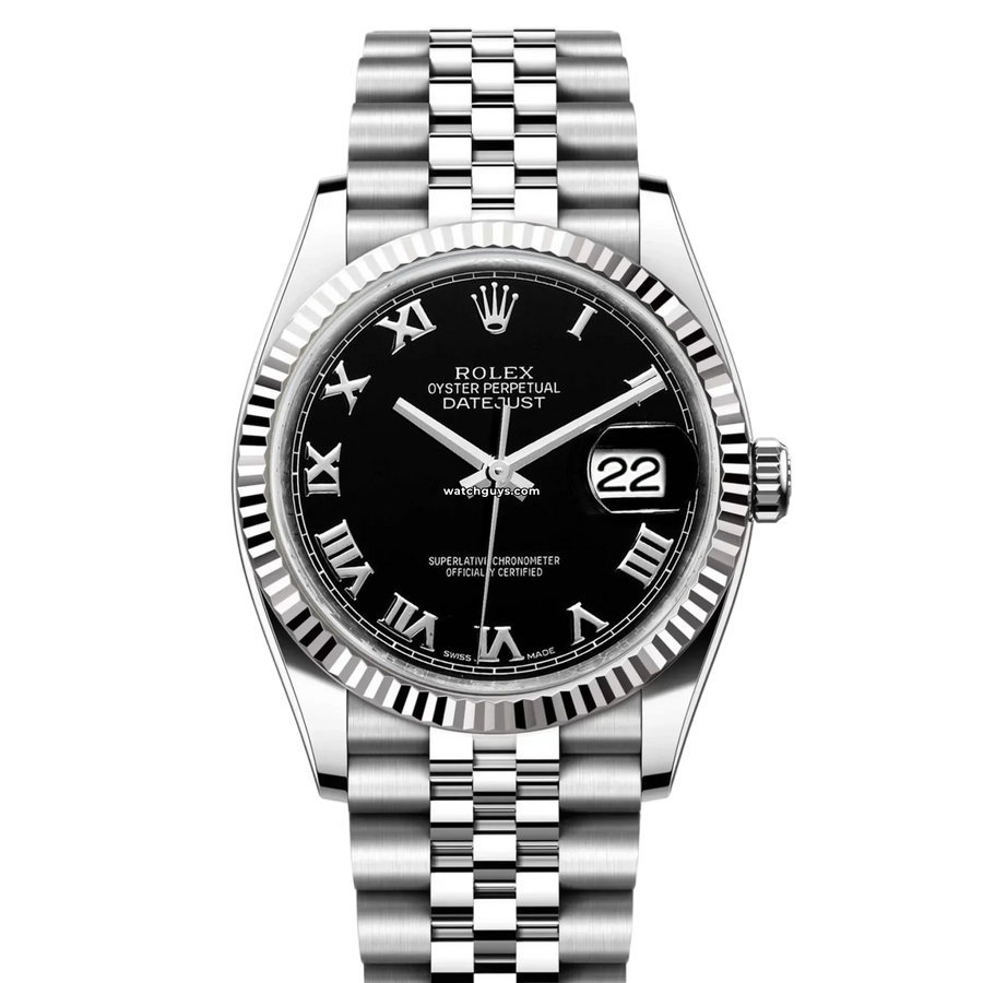 Rolex Datejust 116234 Black Roman Jubilee Watches