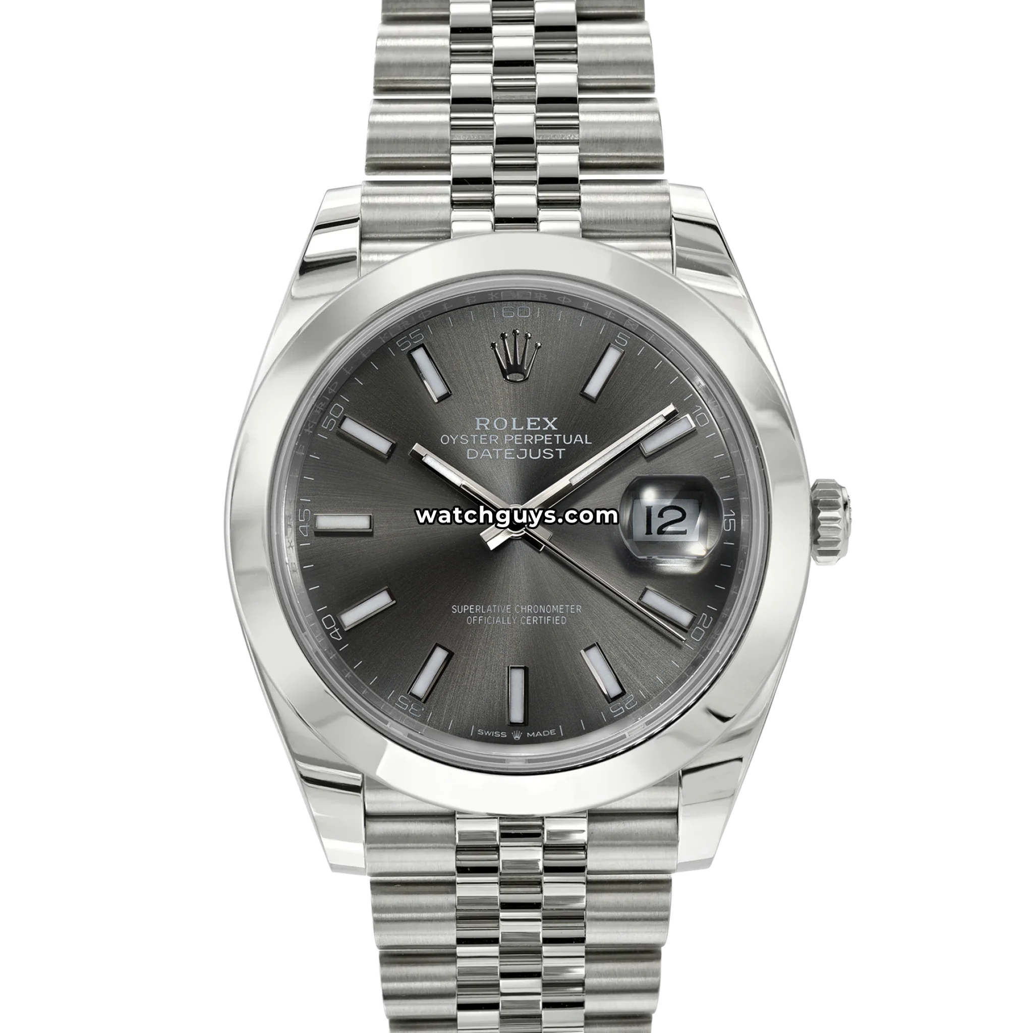 Rolex Datejust 126300 Rhodium Index Jubilee 41mm – WatchGuys