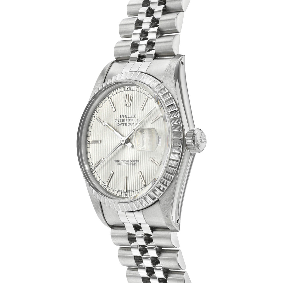 Rolex Datejust 16030 Silver Tapestry
