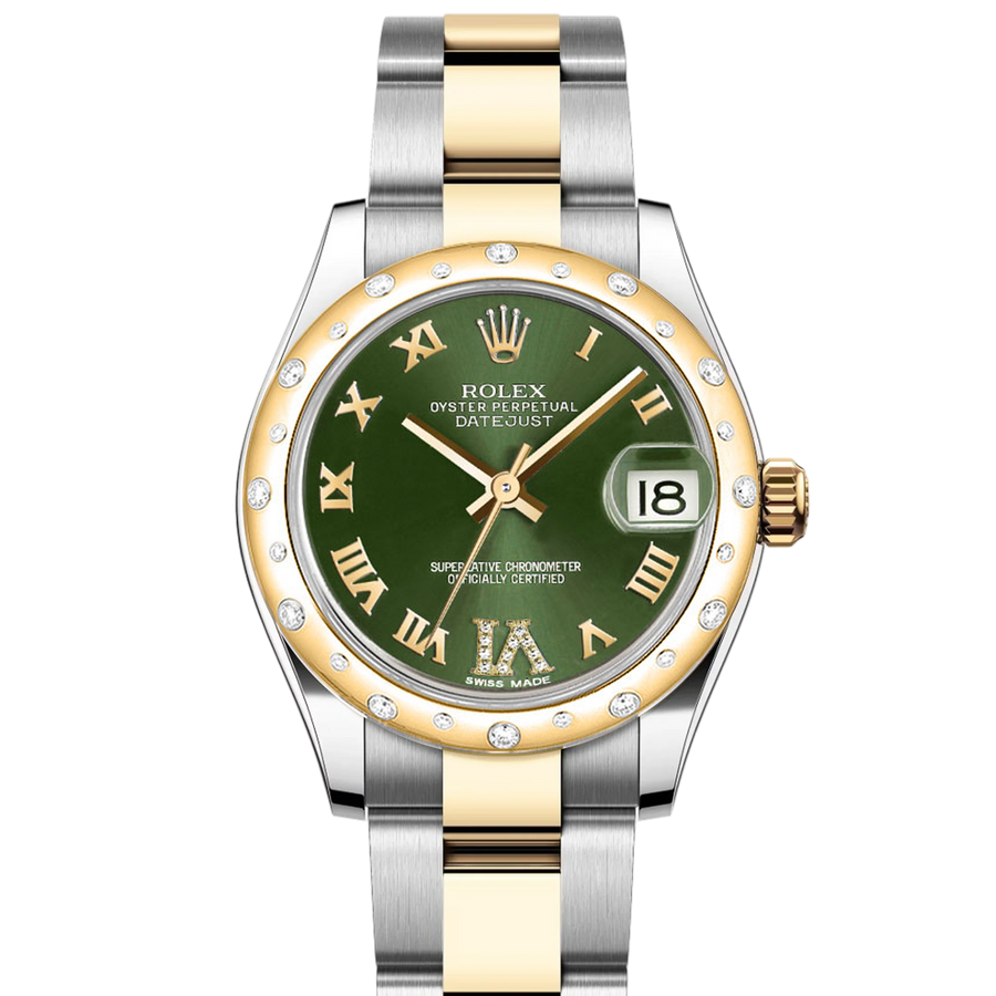 Rolex Datejust 178343 Green Diamond Oyster