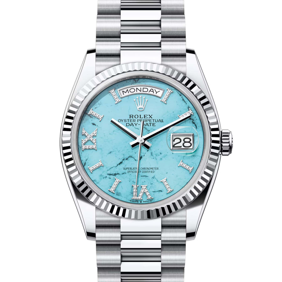 Rolex Day-Date 128236 Platinum Turquoise