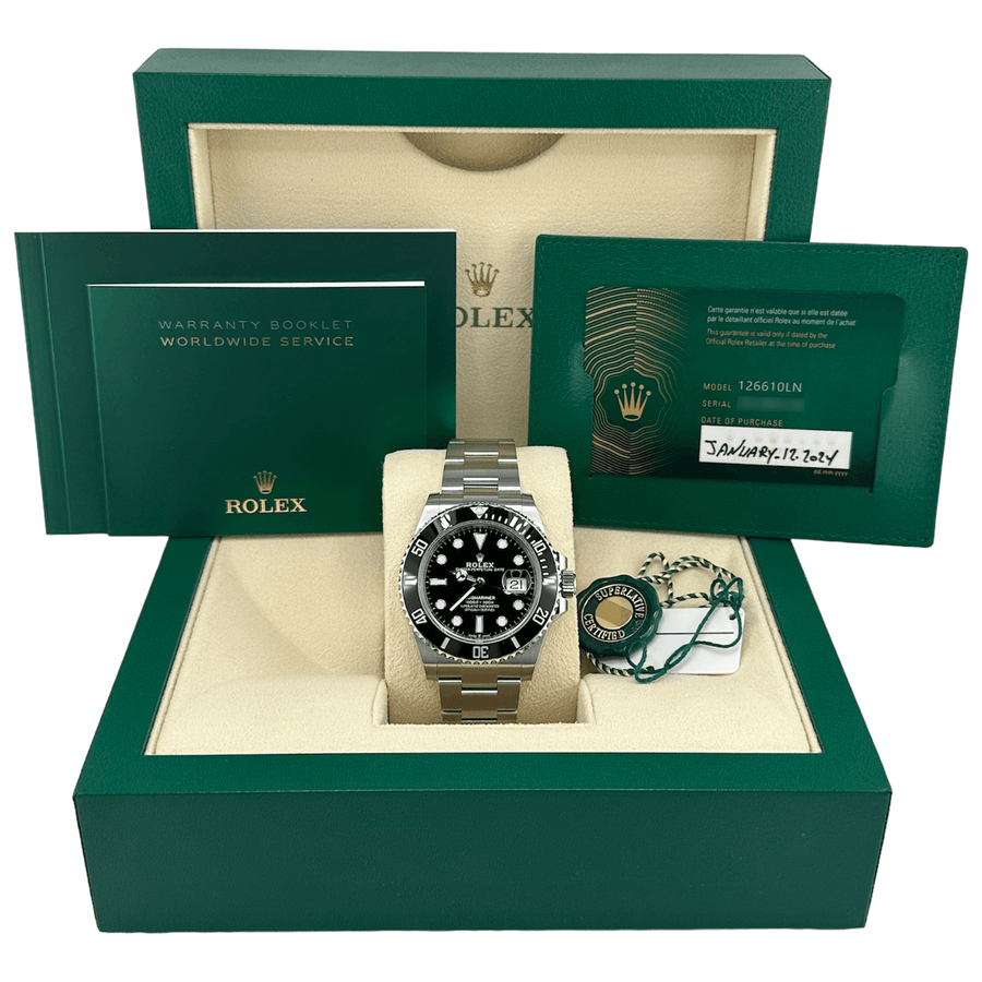 New Rolex Submariner 126610LN (2025) Black 41mm Stainless Steel WatchGuys