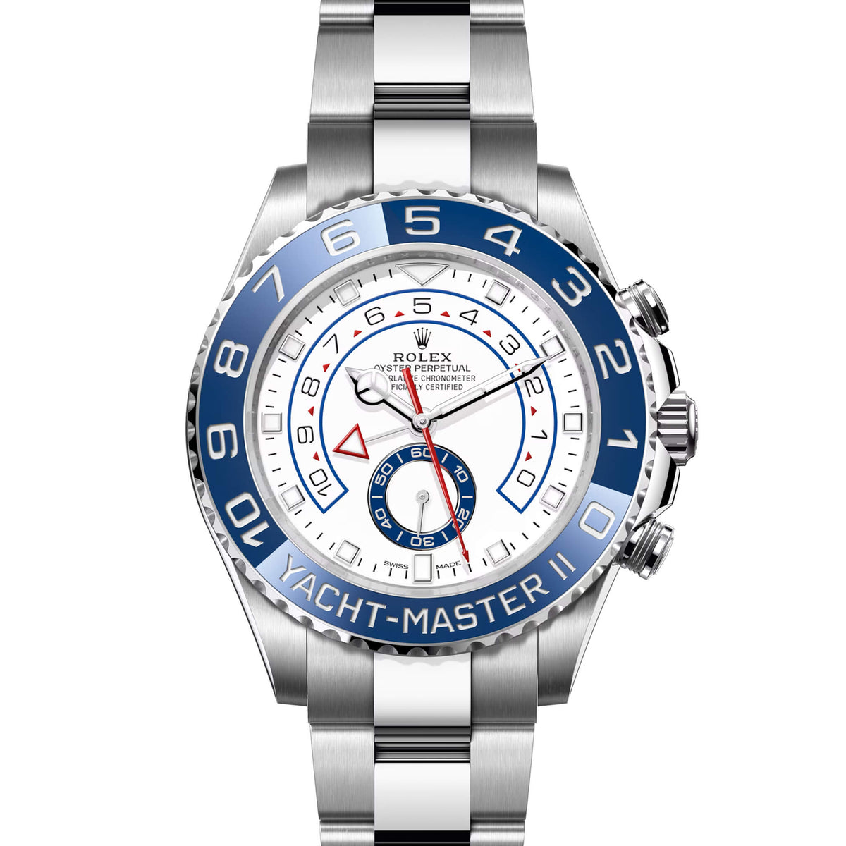 Rolex Yacht-Master 116680, steel case and bracelet, front view