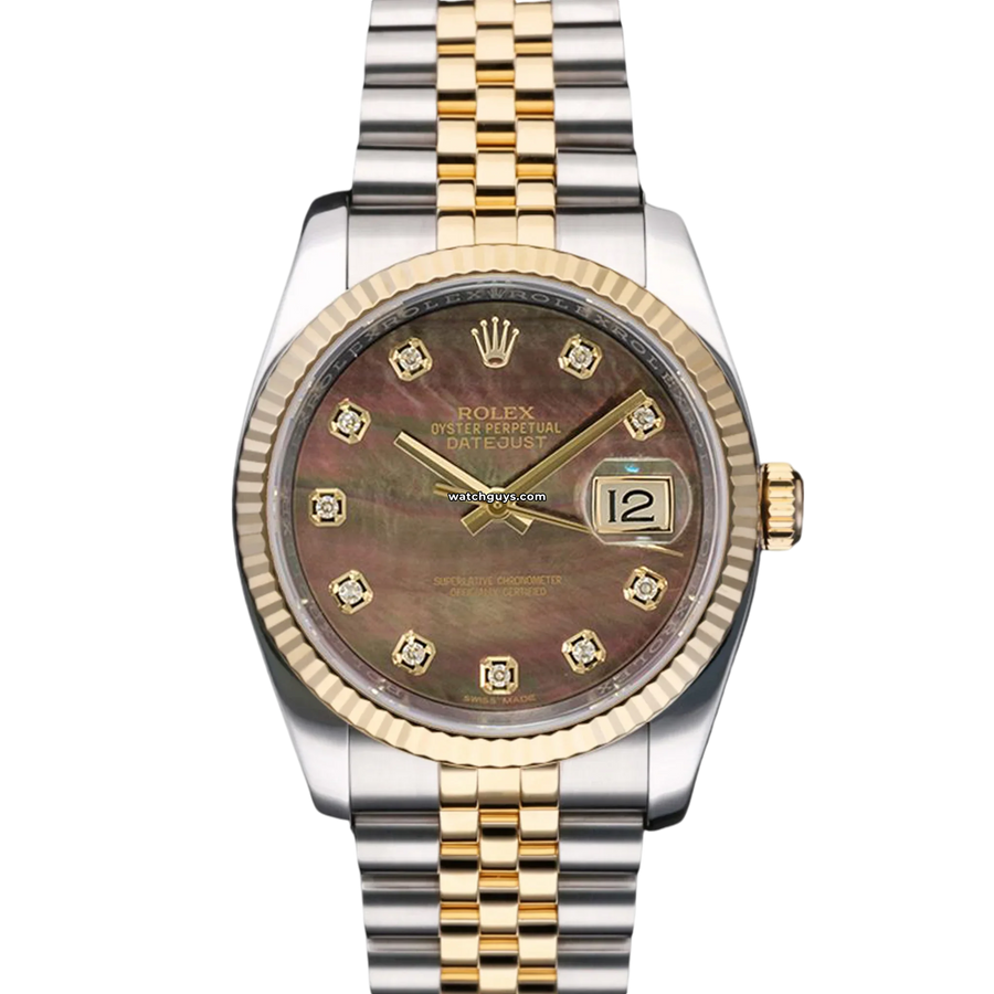 Rolex Datejust 116233 Dark Mother of Pearl Diamond Jubilee Watches
