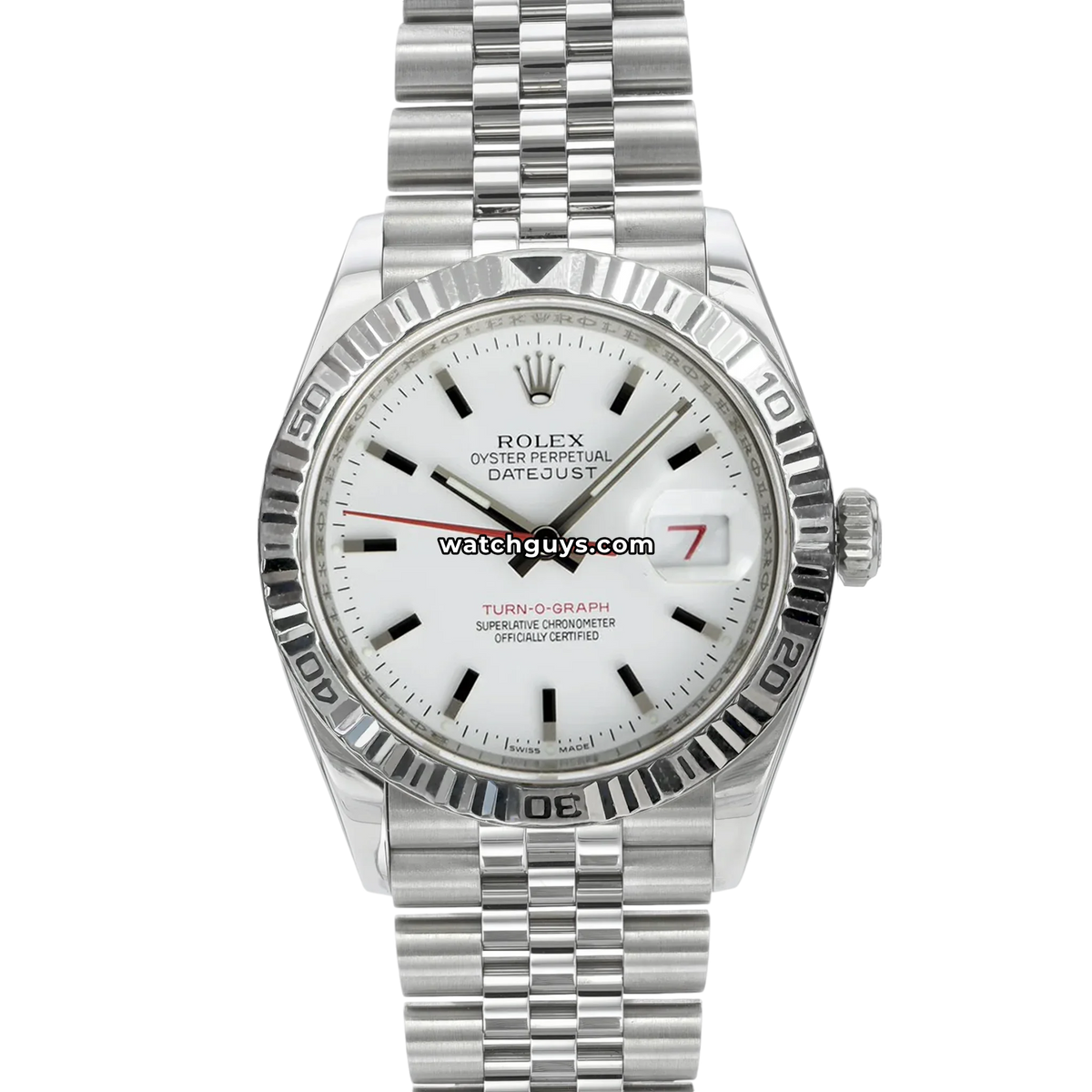 ジョゼムーン タンクトップ colorホワイト Rolex Datejust 116264 White Thunderbird Jubilee 36mm – WatchGuys