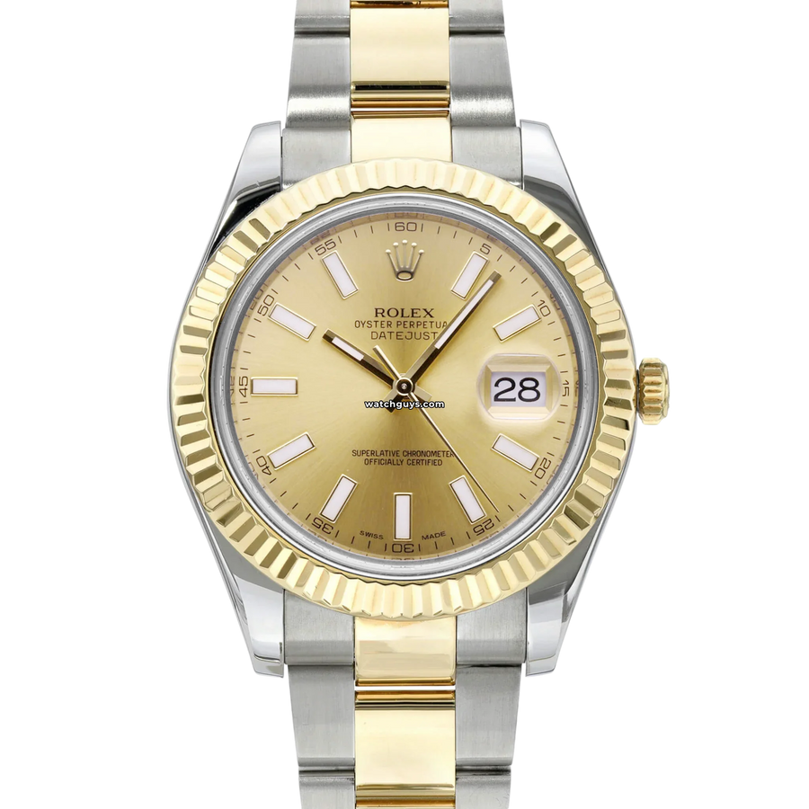 Rolex Datejust 116333 Champagne Index Oyster