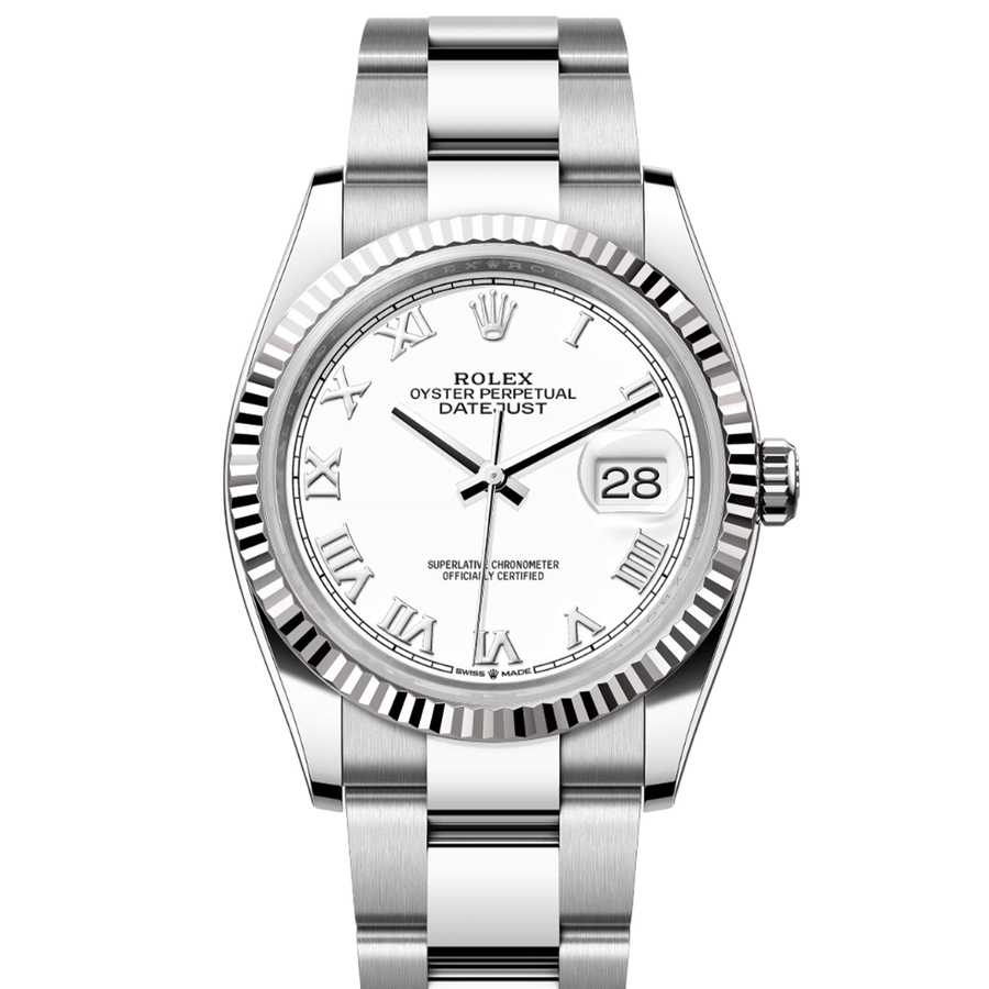 Rolex Datejust 126234 White Roman Oyster