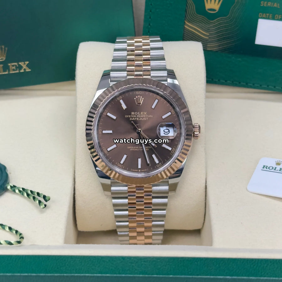 Rolex Datejust 126331 41mm Chocolate Index – WatchGuys