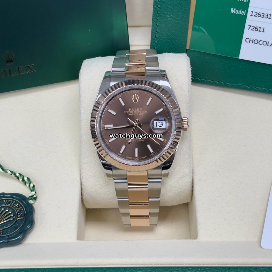 Rolex Datejust 126331 41mm Chocolate Index Dial – WatchGuys