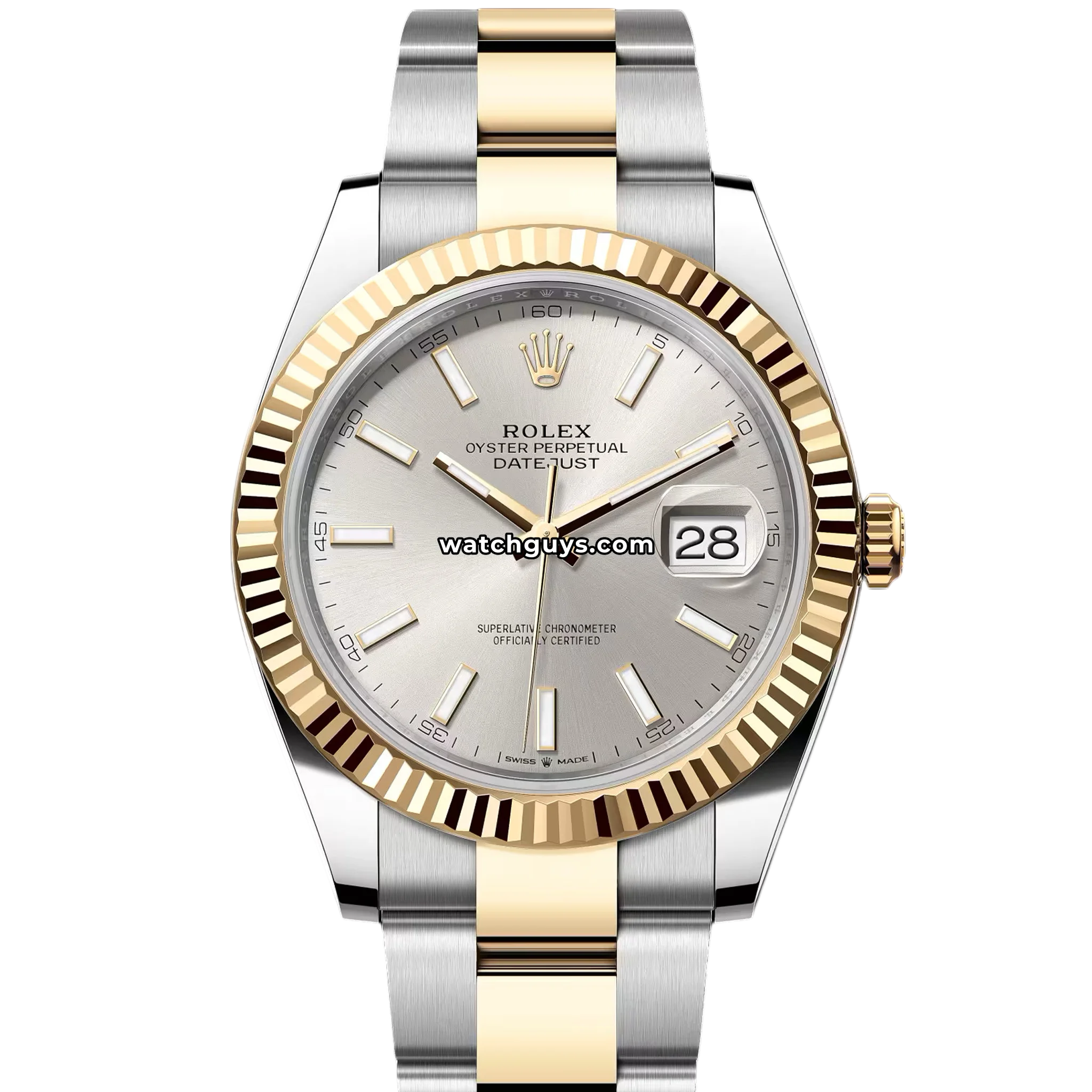 Rolex Datejust 126333 - 41mm Two-Tone Oyster Silver Dial – WatchGuys