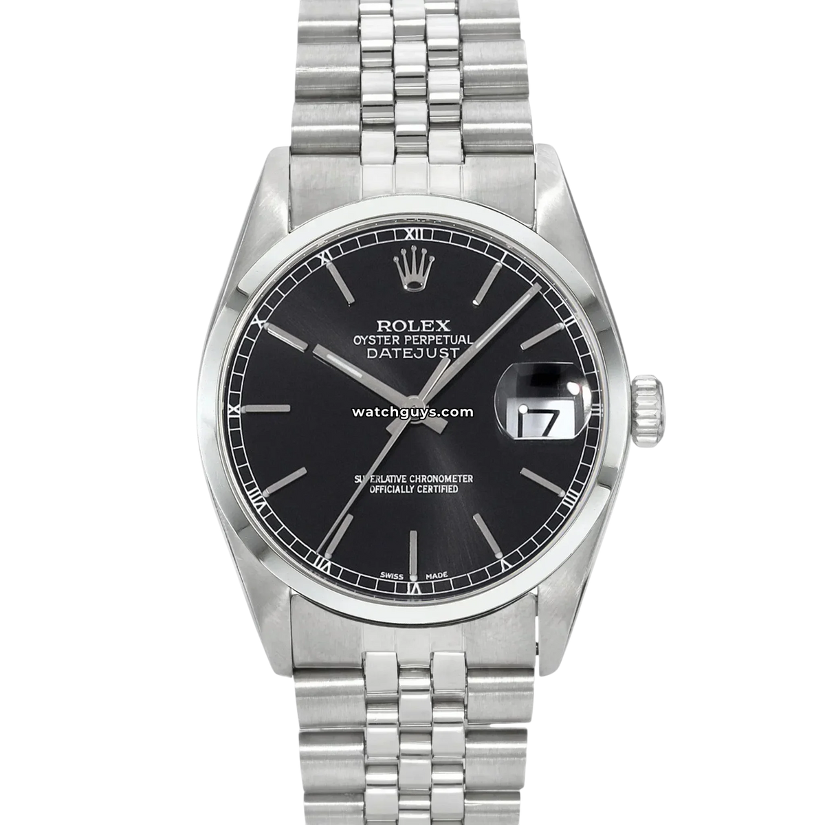 Rolex Datejust 16200 36mm Black Dial – WatchGuys