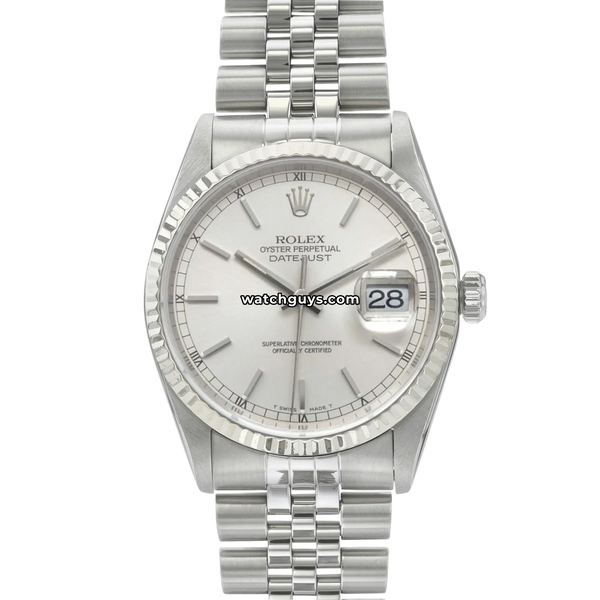 Rolex Datejust 16234 Silver Index Dial 36mm – WatchGuys