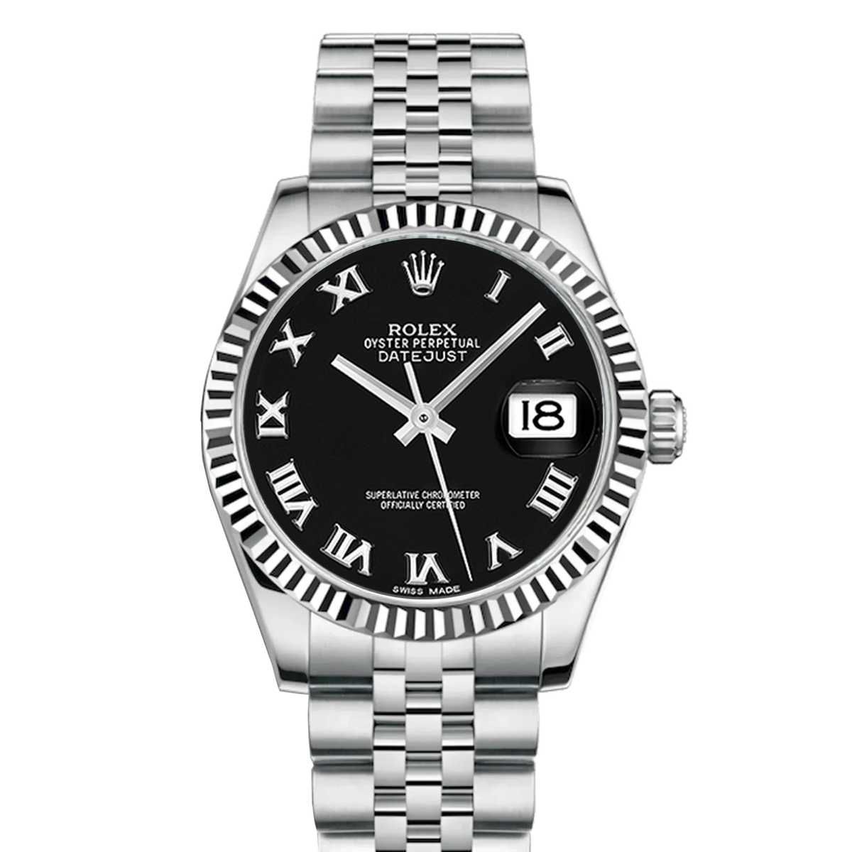 Rolex Datejust 178274 31mm Black Roman Dial – WatchGuys