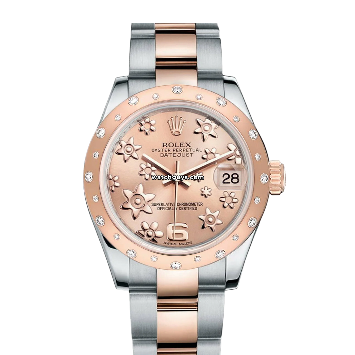 Rolex Datejust 178341 Pink Floral Motif Diamond Bezel 31mm Oyster ...