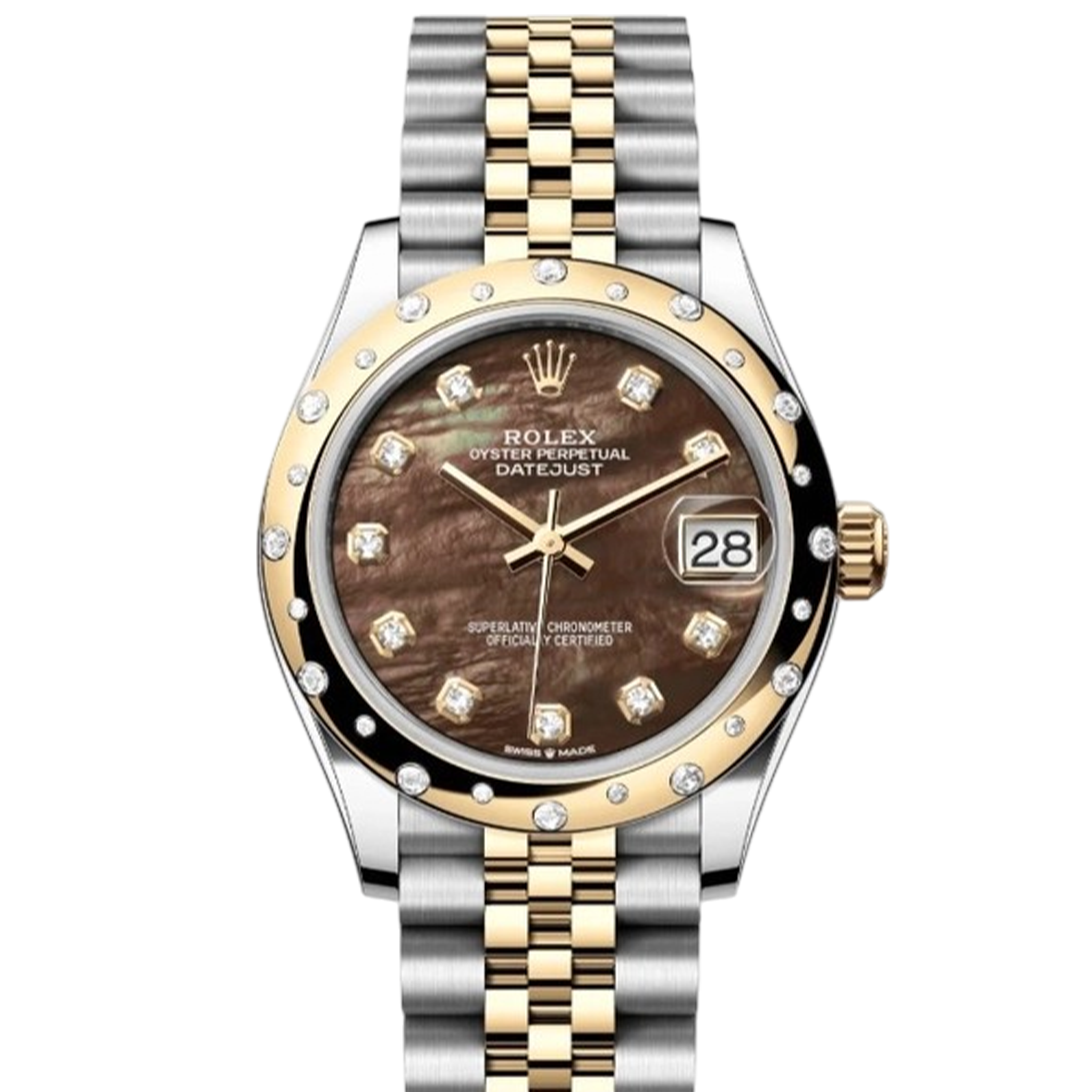 Rolex Datejust 178343 31mm Dark Mother of Pearl Diamond Dial