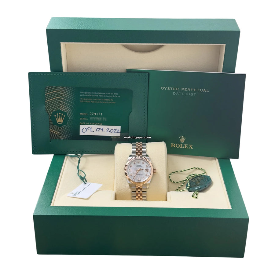 Rolex Datejust 279171 White Mother of Pearl Diamond Jubilee Watches