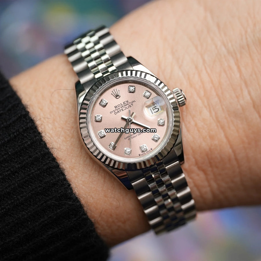 Rolex Datejust 279174 Pink Diamond 28mm Stainless Steel Jubilee