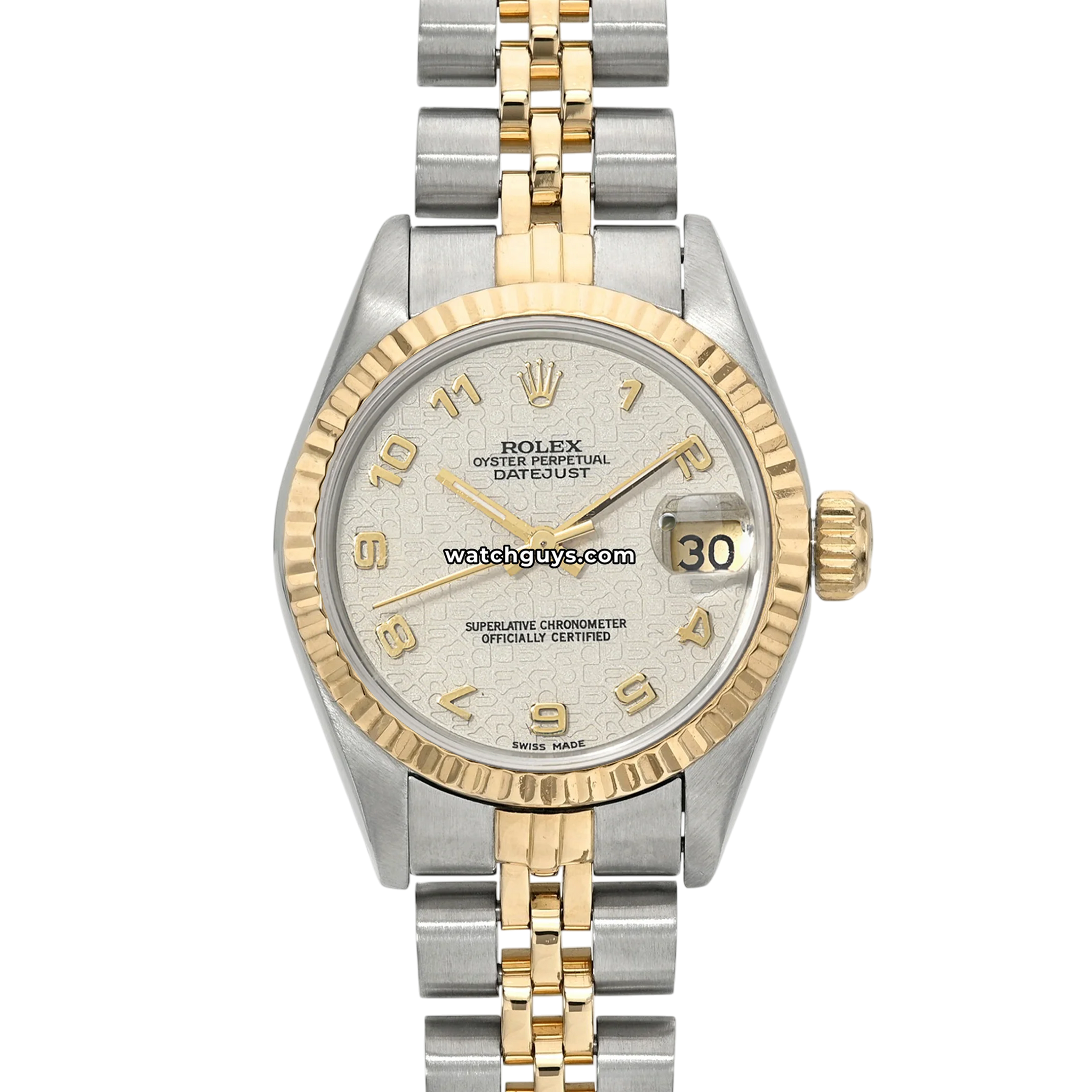 Rolex Datejust 69173 26mm Ivory Arabic Dial – WatchGuys