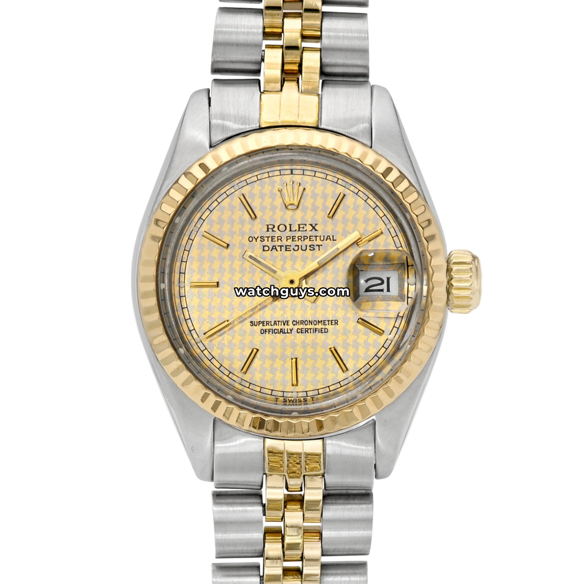 Rolex Datejust 6917 Champagne Checker Dial Ladies Jubilee Watch
