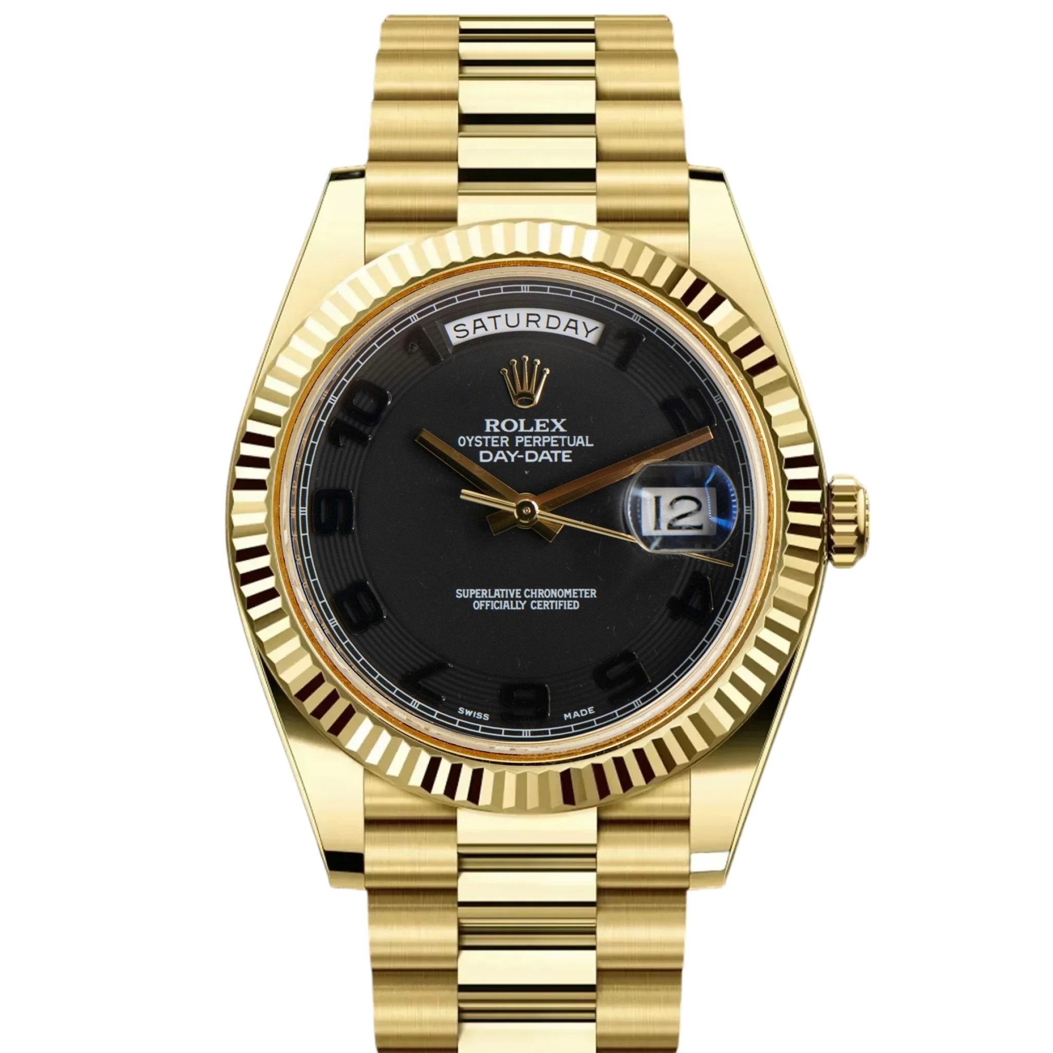 Rolex Day-Date 218238 41mm Matte Black Arabic Dial – WatchGuys