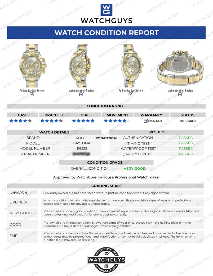 Rolex Daytona 116523 Silver Watches