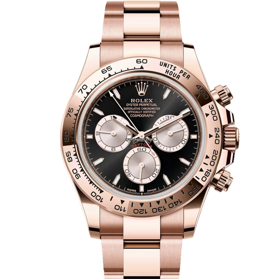 Rolex Daytona 126505 Black Index Rose Gold Watches