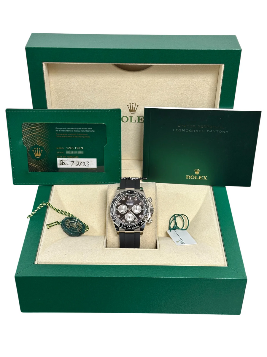 Rolex Daytona 126519LN Black Diamond Oysterflex Watches