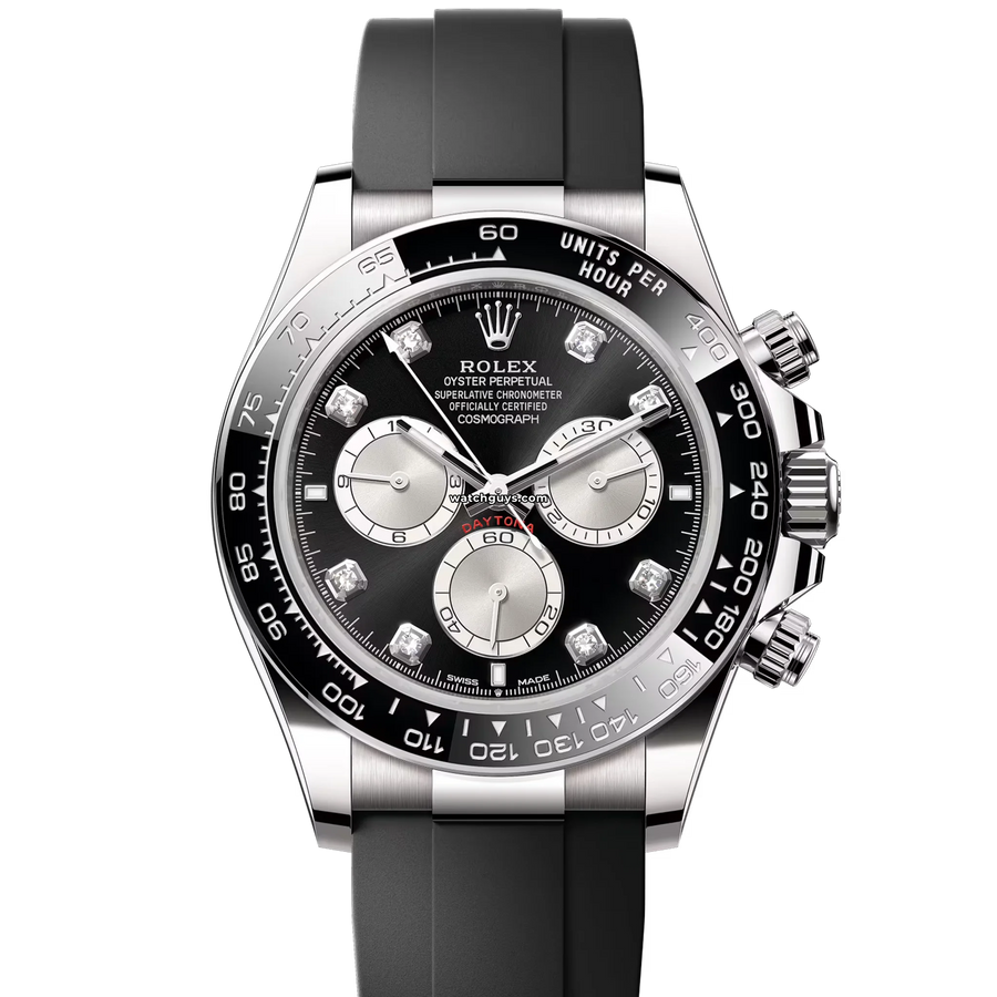 Rolex Daytona 126519LN Black Diamond Oysterflex Watches