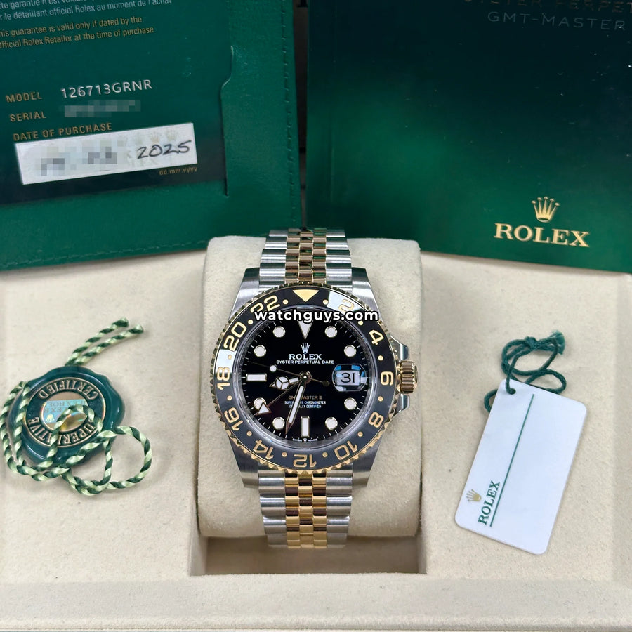 Rolex GMT-Master II 126713GRNR Steel & 18k Yellow Gold 40mm