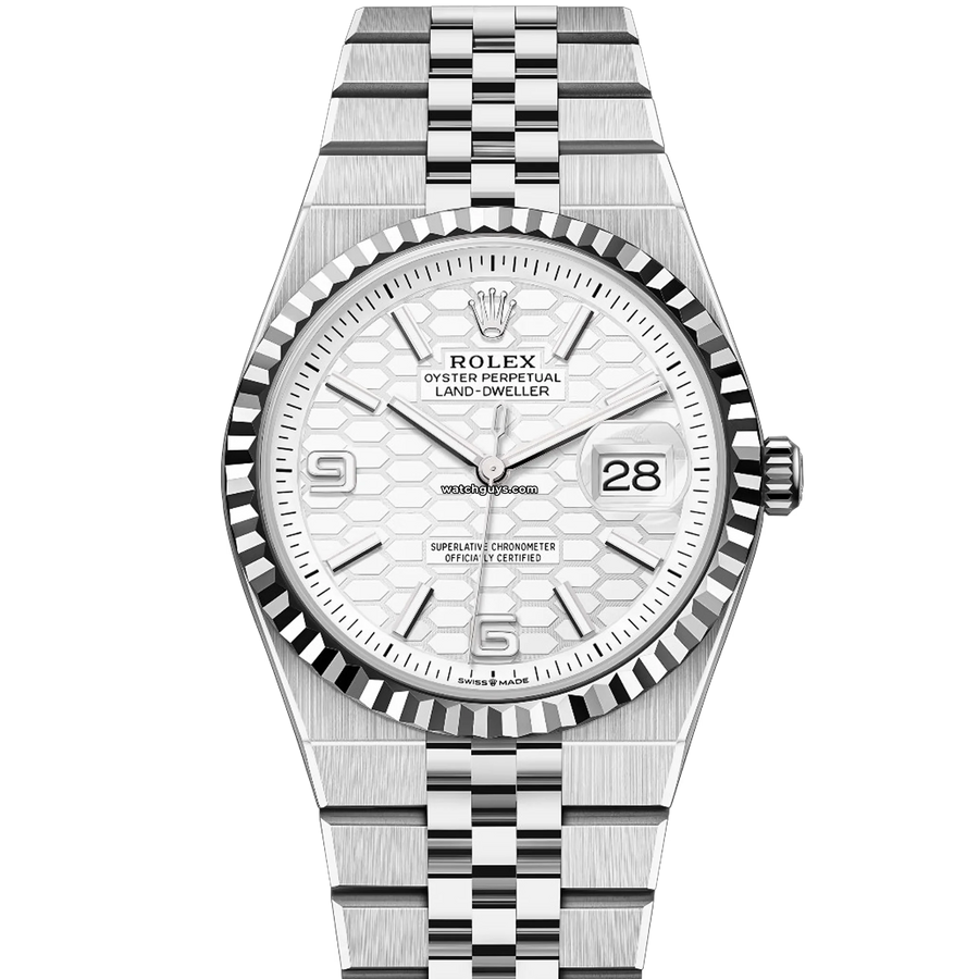 Rolex Land-Dweller 127234 White Honeycomb Motif Watches