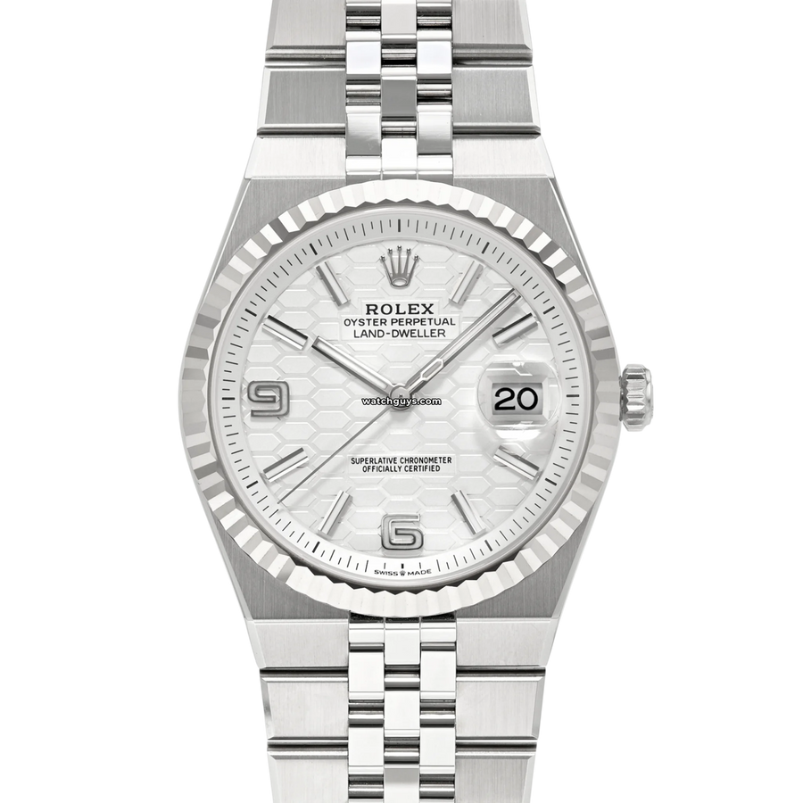 Rolex Land-Dweller 127334 White Honeycomb Motif Watches
