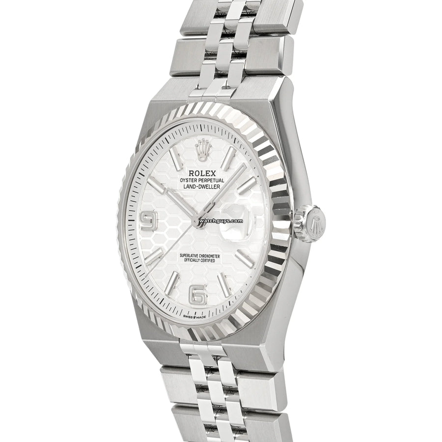 Rolex Land-Dweller 127334 White Honeycomb Motif Watches