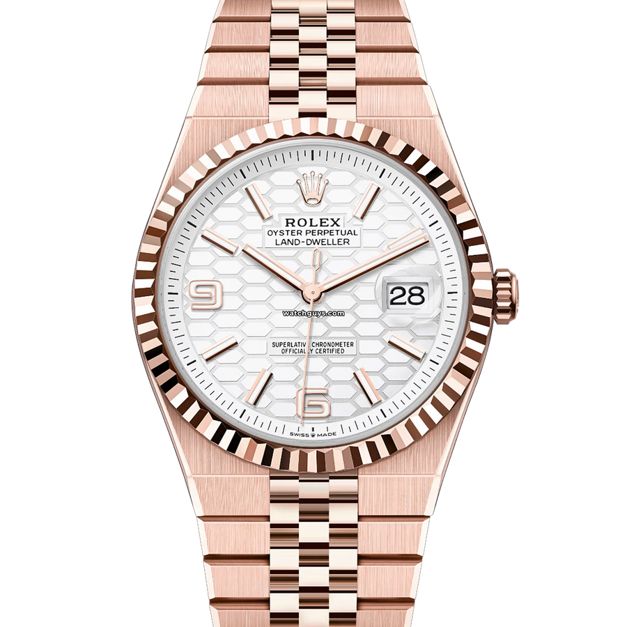 Rolex Land-Dweller 127335 White Honeycomb Motif Watches